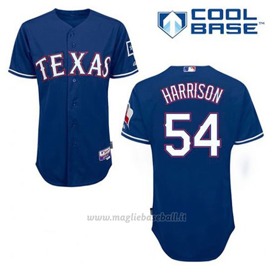 Maglia Baseball Uomo Texas Rangers Matt Harrison 54 Blu Alterner Cool Base